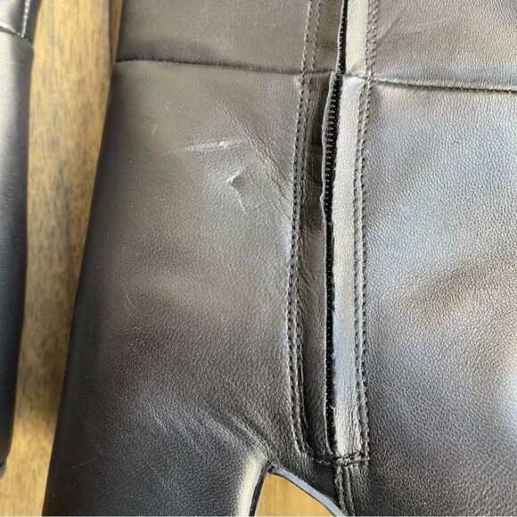 Nordstrom Hanna Boots Black Leather Knee High Tall Boot Side Zipper Size 6.5 - Picture 7 of 11